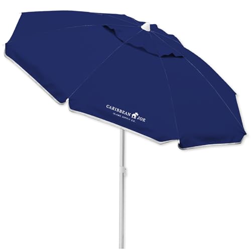 Caribbean Joe CJ-TUVC78NVY 6.5' tilting beach umbrella, Navy