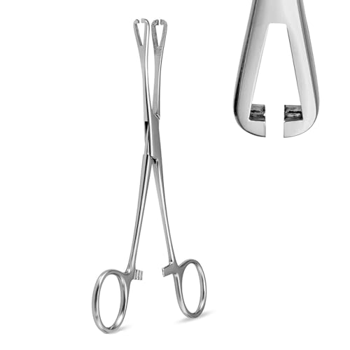 CHUANCI Stainless Steel Professional Needles Tube Forceps Tool (Tirangle Open Top Clamp)