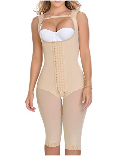 M&D 0085 Slimming Firm Full Body Shaper for Women | Fajas Colombianas para Mujer Beige