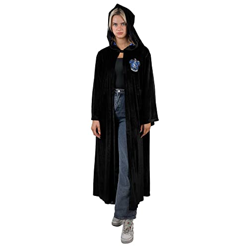 Bioworld Harry Potter Unisex Adult Hogwarts All Houses Wizarding World Costume Cloak Robe (Ravenclaw, One Size Fits All)