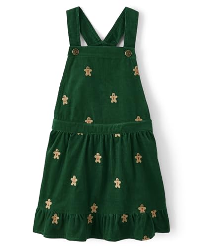 Gymboree,and Toddler Embroidered Sleeveless Skirtall Jumpers,Green Star,8