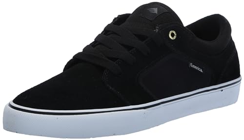 Emerica Men's Cadence Skate Shoe, Black/White/Gold, 11