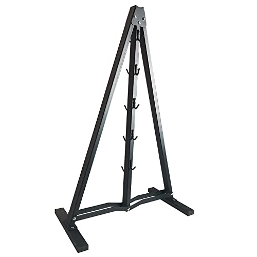 Gym Fitness LAT Pull Down Bar Storage Rack for Mag Grip, Heavy Duty A-Frame Stand for LAT Pulldown Attachments & LAT Bar (S-ZHIJIA)