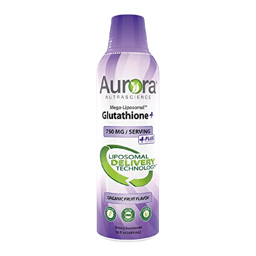 Aurora Nutrascience, Mega-Liposomal Glutathione+ Vitamin C, Liver, Antioxidants, and Detoxification*, 750 mg per Serving,16 fl oz (480 mL)
