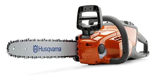 Husqvarna 120i Cordless Chainsaw, 14-Inch Electric Chainsaw with Brushless Motor and Automatic Oiler, Quiet and Low Kickback with 40V Lithium-Ion Battery and Charger Included