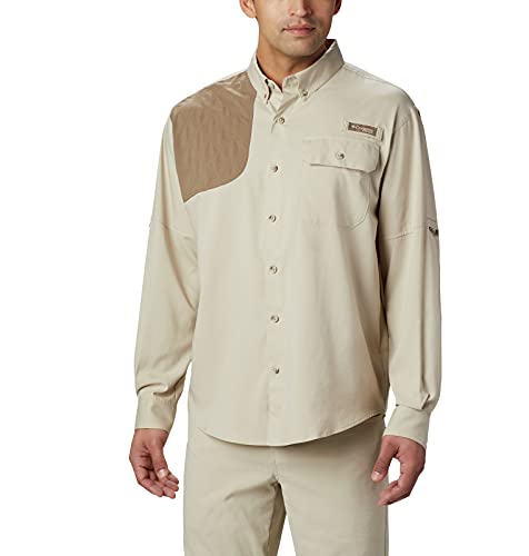 Columbia Men's Standard Blood and Guts Shooting Shirt, Fossil, Large