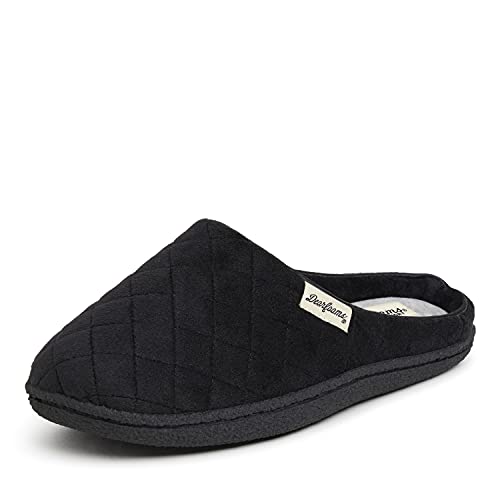 Dearfoams Women's Velour Clog Slipper, Black, Medium