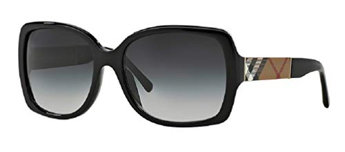 BURBERRY BE4160 34338G 58M Black/Grey Gradient Square Sunglasses For Women+ BUNDLE With Designer iWear Eyewear Kit.