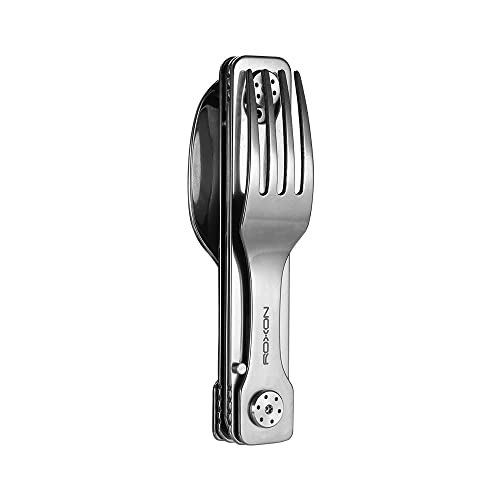 ROXON C1 3 in 1 Camping Utensils Detachable Cutlery Knife Spoon Fork for Outdoor Camping Hiking