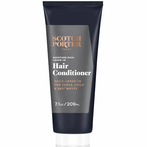 Scotch Porter Moisture Rich Leave-In Hair Conditioner for Men | Superior Smoothness & Definition | Formulated with Non-Toxic Ingredients, Free of Parabens, Sulfates & Silicones | Vegan | 7.1oz Bottle