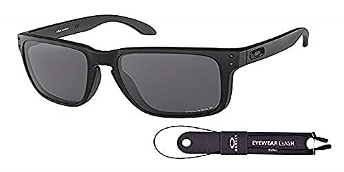 Oakley Holbrook XL OO9417 941705 59M Matte Black/Prizm Black Polarized Sunglasses For Men+BUNDLE Accessory Leash Kit + BUNDLE with Designer iWear Eyewear Kit