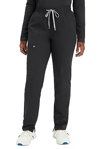 Fabletics Women's Performance Scrub Pant - MotionTech, 4-Way Stretch, Pocket-Packed, Wrinkle-Resist, Semi-Slim Fit, S/Regular 31 in | 31, Black