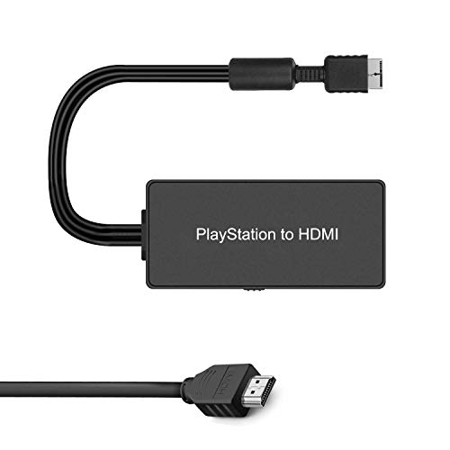 Azduou PS2 to HDMI Adapter PS2 HDMI Cable PS2 to HDMI Converter Support HDMI 4:3/16:9 Switch, Works for Playstation 1/Playstation 2 and PS3. PS1 Adapter Converter PS2 HDMI Adapter
