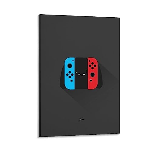 2017 Colorful Game Controller Gamepad Canvas Painting Posters And Prints Wall Art Living Room Home D Poster Canvas Artwork Prints Rustic Farmhouse Decorations for Living Room Bathroom Bedroom 16x24inc