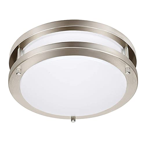 Drosbey 36W Dimmable LED Flush Mount Ceiling Light Fixture, Kitchen Light Fixtures, 13 inch Ceiling Lights for Bedroom, Bathroom, 3000K/4000K/5000K Adjustbale, Super Bright 3200LM