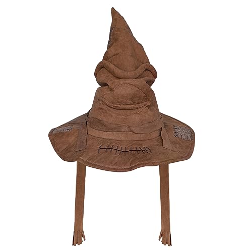 Tanganan Halloween Hat Brown Witch Hats for Women, Halloween Christmas Dress up Hat Party Deluxe Costume Hat Cap for Adult Kids Character Dress up Headwear