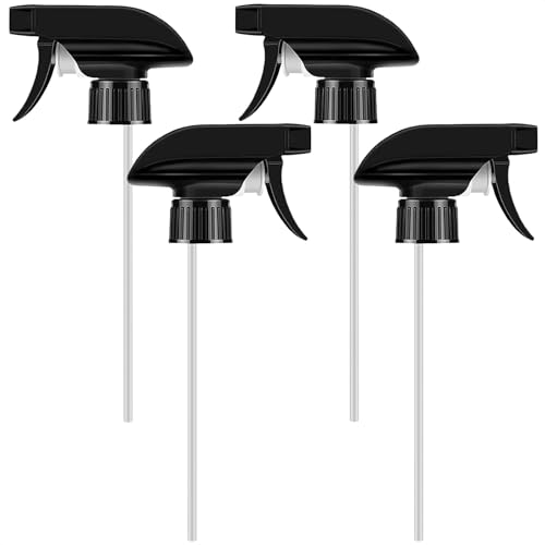 4Pcs Replacement Spray Bottle Nozzle - Heavy Duty Misting Spray Bottle Heavy Duty Pump Sprayer Head Replacement - Spray Nozzle Mist Spray Bottle Tops Spray Nozzle for Bottles Mist Sprayer for 8oz 16oz