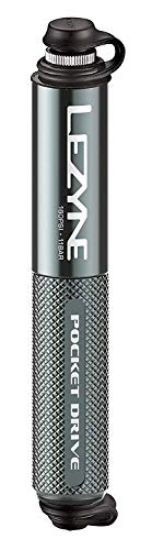 LEZYNE Pocket Drive Bicycle Hand Pump, High Pressure 160 PSI, Presta & Scharader Compatible, Bike Pump (Lite Grey)