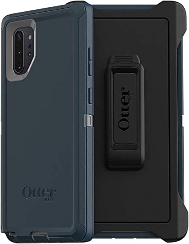 OtterBox Defender Series Screenless Edition Case for Galaxy Note10+ (Only) - Holster Clip Included - Non-Retail Packaging - Gone Fishin (Wet Weather/Majolica Blue)