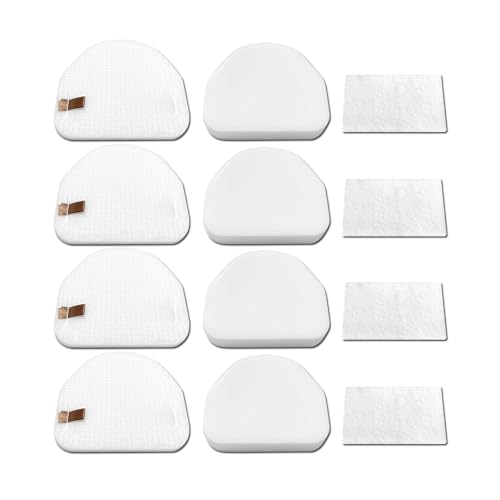 Filter Replacements Compatible with Shark Vacuum NV100 NV100C NV105 NV106 NV200 NV201 NV202 UV300 NV450 NV480 NV481 NV482,NV100 26,NV105 26,4-Sets Foam & Felt Filters,Replace Part # XFF450 & XFL100