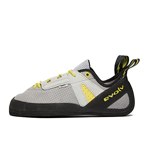 EVOLV Defy Lace Climbing Shoes - Men's Fog Gray/Banana 8.5