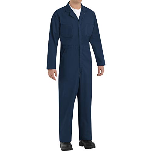 Red Kap Men's Tall Size Twill Action Back Coverall, Navy, 38 Long