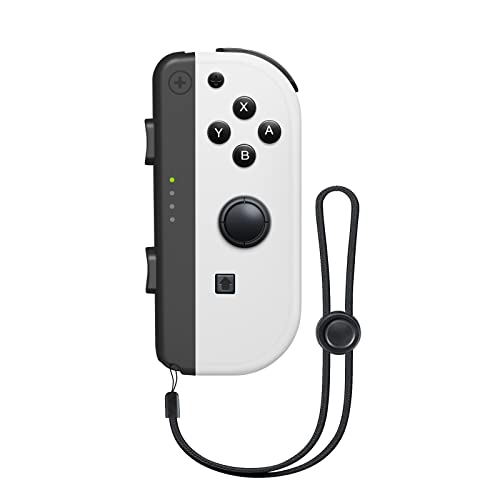 Tenvoonl Left Joysticks for video games, Alternatives for Switch Left Joy Pad Controller with Built-in 6-Axis Gyroscope and Joypad Strap(Right White)