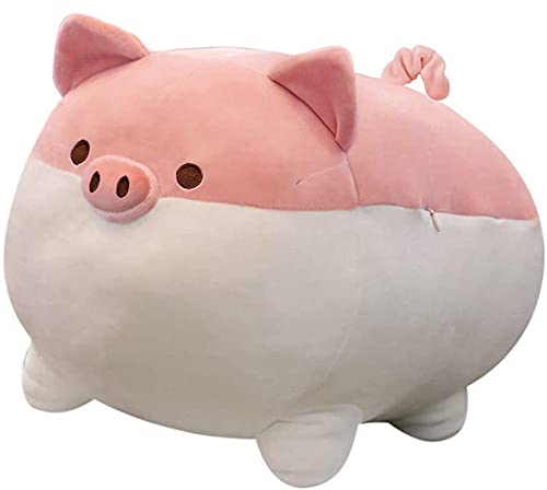 Auspicious beginning Stuffed Animal Toy Anime Kawaii Plush Pig Soft Pillow, Plush Toy Gifts for Boys Girls (Pink, 19.6in)