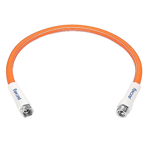 Fevone Garden Hose 3 ft, Drinking Water Safe, Hose Reel Leader Hose, Water Hose Connector, Hose Reel Connecting Hose, Small Hose Extension, Solid Aluminum Fittings - No Leak