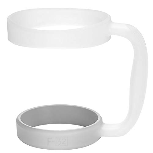 F-32 Clear/Transparent Handle - 19 COLORS - 30oz Size - Compatible with 30 oz YETI and 30 oz. OZARK TRAIL Tumbler Travel Mug - BPA FREE (30OZ, CLEAR/TRANSPARENT, 1 Count (Pack of 1))
