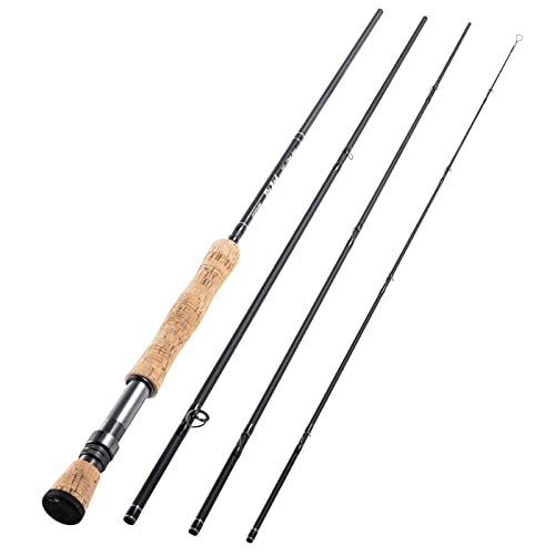 Goture Fly Fishing Rod 4-Piece 9-Feet Lightweight Ultra Portable Fly Fishing Pole Carbon Fiber Fly Rod Fishing Rod