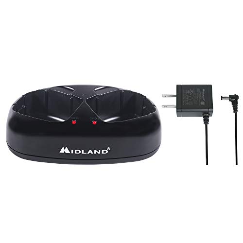 Midland– AVP10 Dual Desktop Charger for GXT Series Radios with AC Wall Adaptor