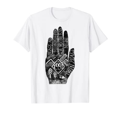 Twin Peaks Mystery Hand Symbols & Quotes Graphic T-Shirt T-Shirt