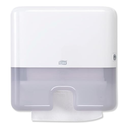 Tork Xpress Mini Multifold Paper Towel Dispenser - Wall Mount Tissue Dispenser with Smart Lock - Suitable for Tork H2 Premium Paper Towels, Color: White