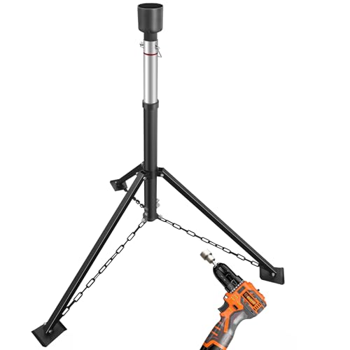 Schumaho King Pin Tripod Stabilizer Jack for 5th Wheel Trailer Rv, (Allow Drill Adjust), 5000lb Load Capacity & Adjustable Height from 35' to 56'（Patented