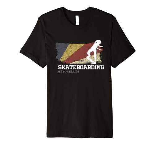 Womens Skateboarding Seychelles Extreme Sports Skater Premium T-Shirt