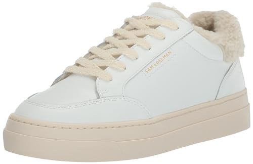 Sam Edelman Women's Wess Sneaker, Bright White Shearling, 8