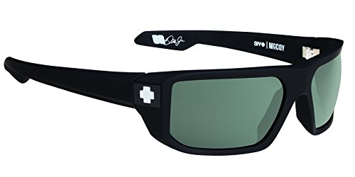 Spy Optic McCoy Sunglasses, Soft Matte Black/Happy Gray/Green