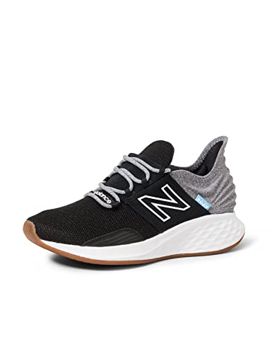 New Balance Women's Fresh Foam Roav V1 Sneaker, Black/Light Aluminum, 8.5 W US