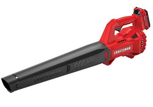 CRAFTSMAN 20V MAX Cordless Leaf Blower Kit with Battery & Charger Included (CMCBL710D1) Red