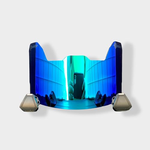 Precision Revo Ice Blue Football Helmet Visor // Fits Kids, Youth & Adult Helmets // Eye Protection for Helmet and Facemask // Dark Tinted Visor (Revo Ice Blue)