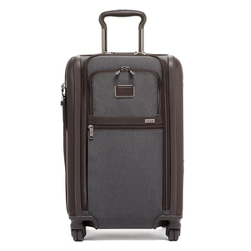 TUMI - Alpha 3 International Dual Access 4-Wheeled Carry-On Luggage - With Built-In USB Port and Integrated TSA Lock - 22-Inch Rolling Suitcase for Men and Women - Anthracite