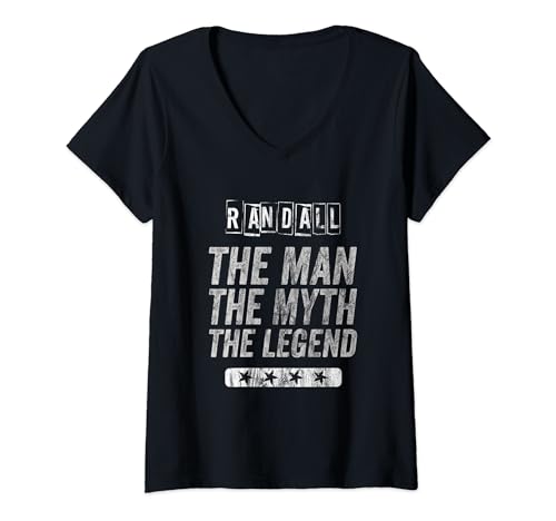 Womens Randall The Man The Myth The Legend First Name Randall V-Neck T-Shirt