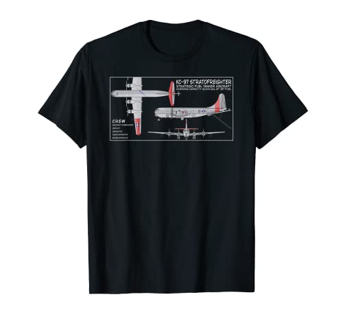 KC-97 Stratofreighter American Tanker Aircraft Diagram T-Shirt