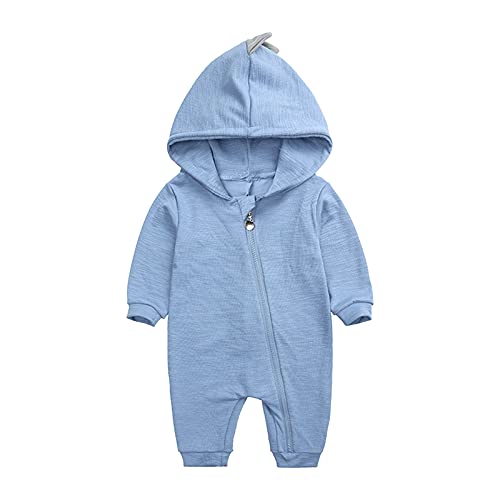 Girls Jumpsuit Size 14-16 Newborn Baby Girl Fall Clothes Long Sleeve Crewneck Sweatshirt Romper Fleece Footed Romper Jumpsuit Outfits Jumpsuit for Girls C-Blue