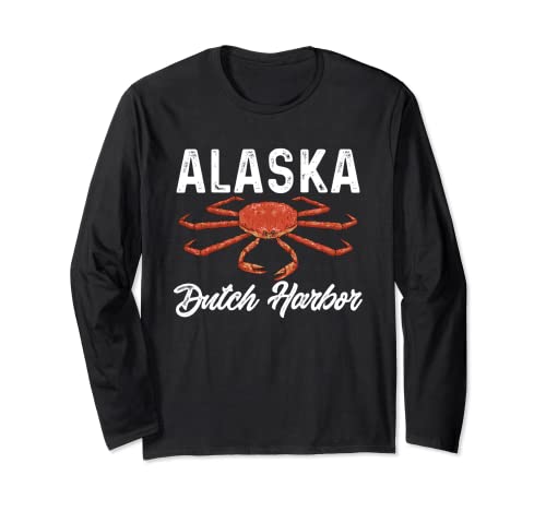 Crabbing Alaska Dutch Harbor Red King Crab Hunter Long Sleeve T-Shirt