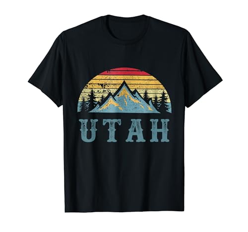 Vintage Retro UT Utah U.S. Mountain State tee T-Shirt