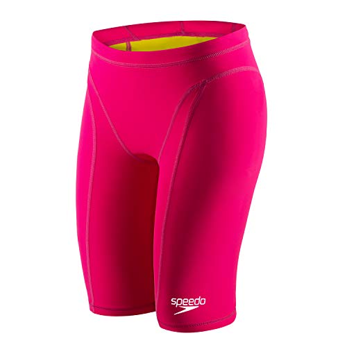 Speedo Men's Standard Swimsuit Jammer Vanquisher, Blazing Pink, 30