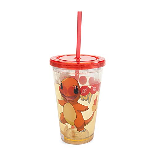 Pokemon Charmander 18oz Carnival Cup w/Floating Confetti Pokeballs