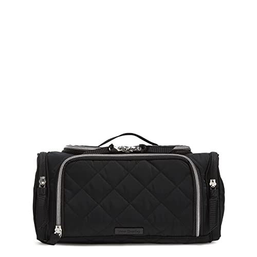 Vera Bradley Women's Performance Twill Large Travel Cosmetic Makeup Organizer Bag, Black, One Size